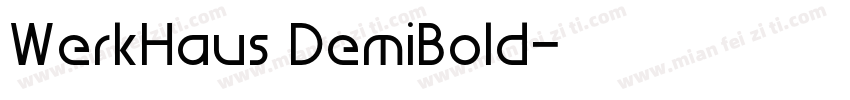 WerkHaus DemiBold字体转换